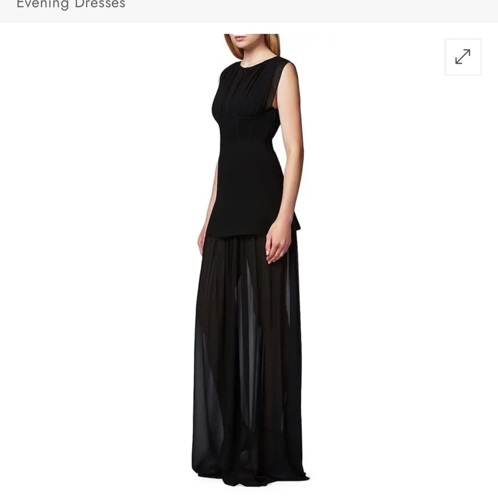 Herve leger mixed-media corset gown